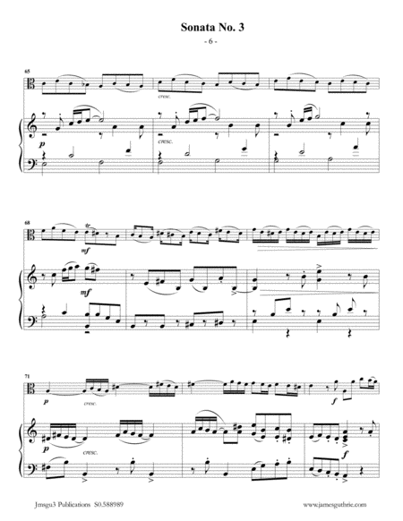 Vivaldi: Sonata No. 3 for Viola & Piano image number null