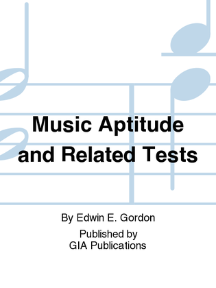 Book cover for Music Aptitude and Related Tests