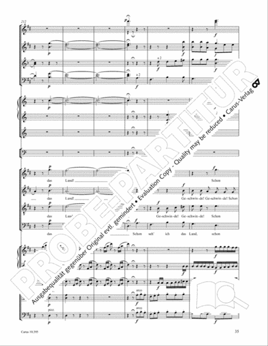 Calm Sea and Prosperous Voyage 4-Part scores gallery preview page 36