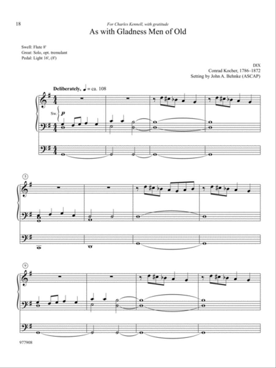Five Hymn Inspirations, Set 2 Organ scores gallery preview page 4