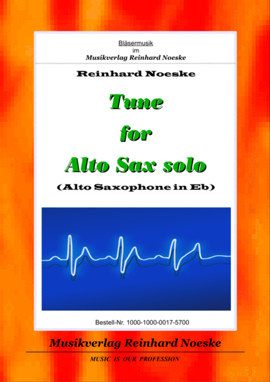 Tune for Alto Sax solo Alto Saxophone scores gallery preview page 1