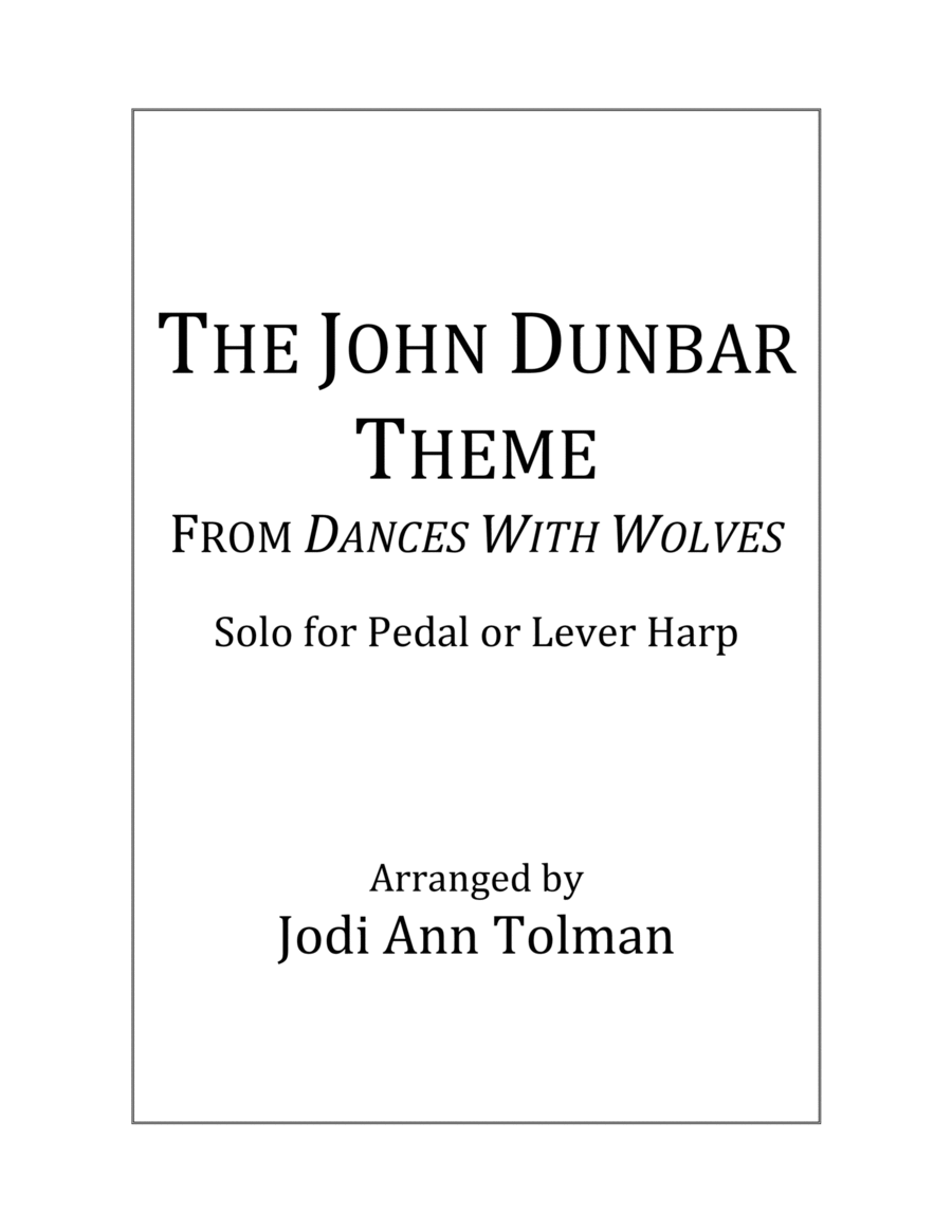 The John Dunbar Theme Harp scores gallery preview page 1