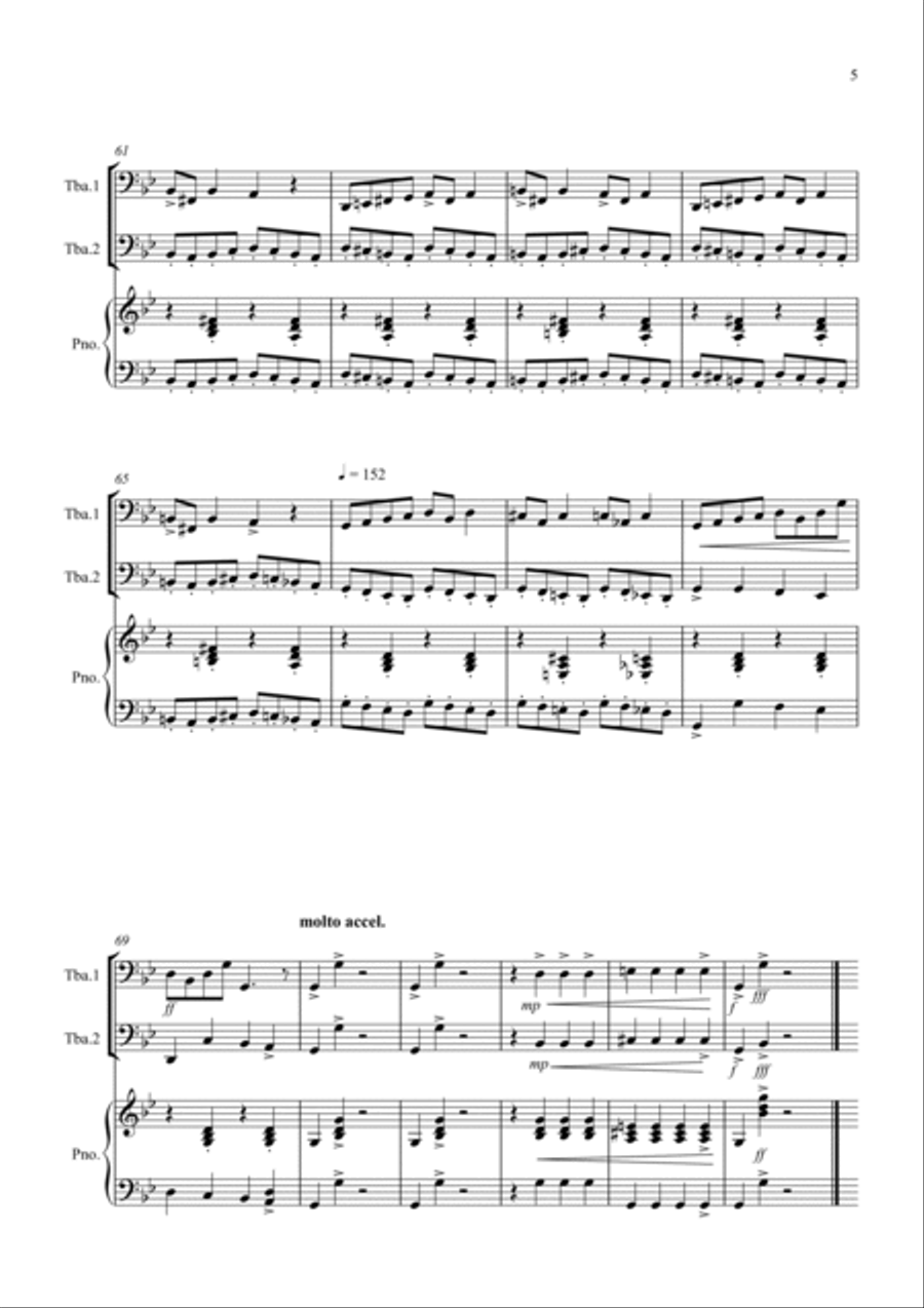 In the Hall of the Mountain King for Tuba Duet Brass Duet scores gallery preview page 5