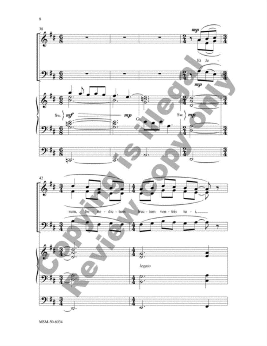 Salve Regina Unison Choir scores gallery preview page 8