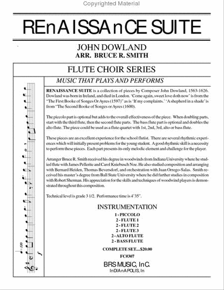 Renaissance Suite Flute Choir scores gallery preview page 2