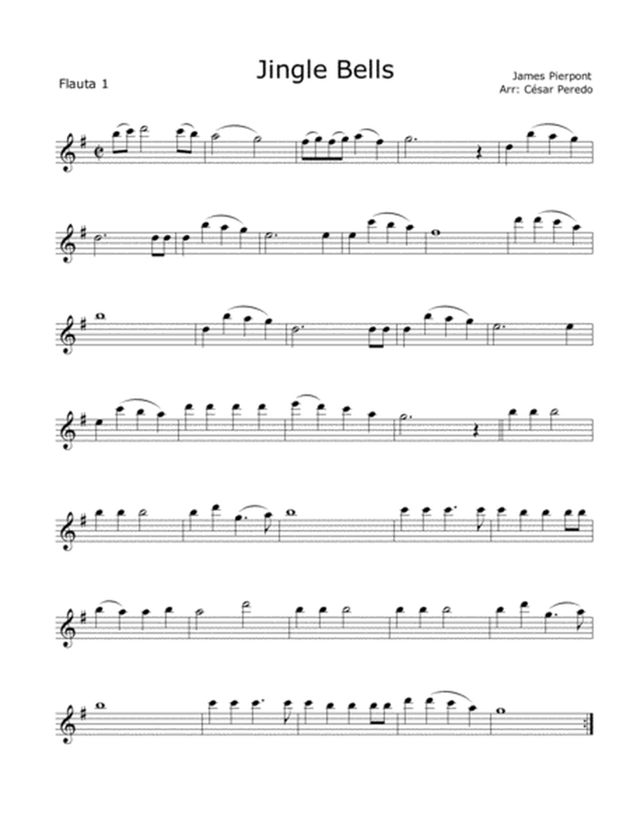 Jingle Bells for 4 flutes image number null