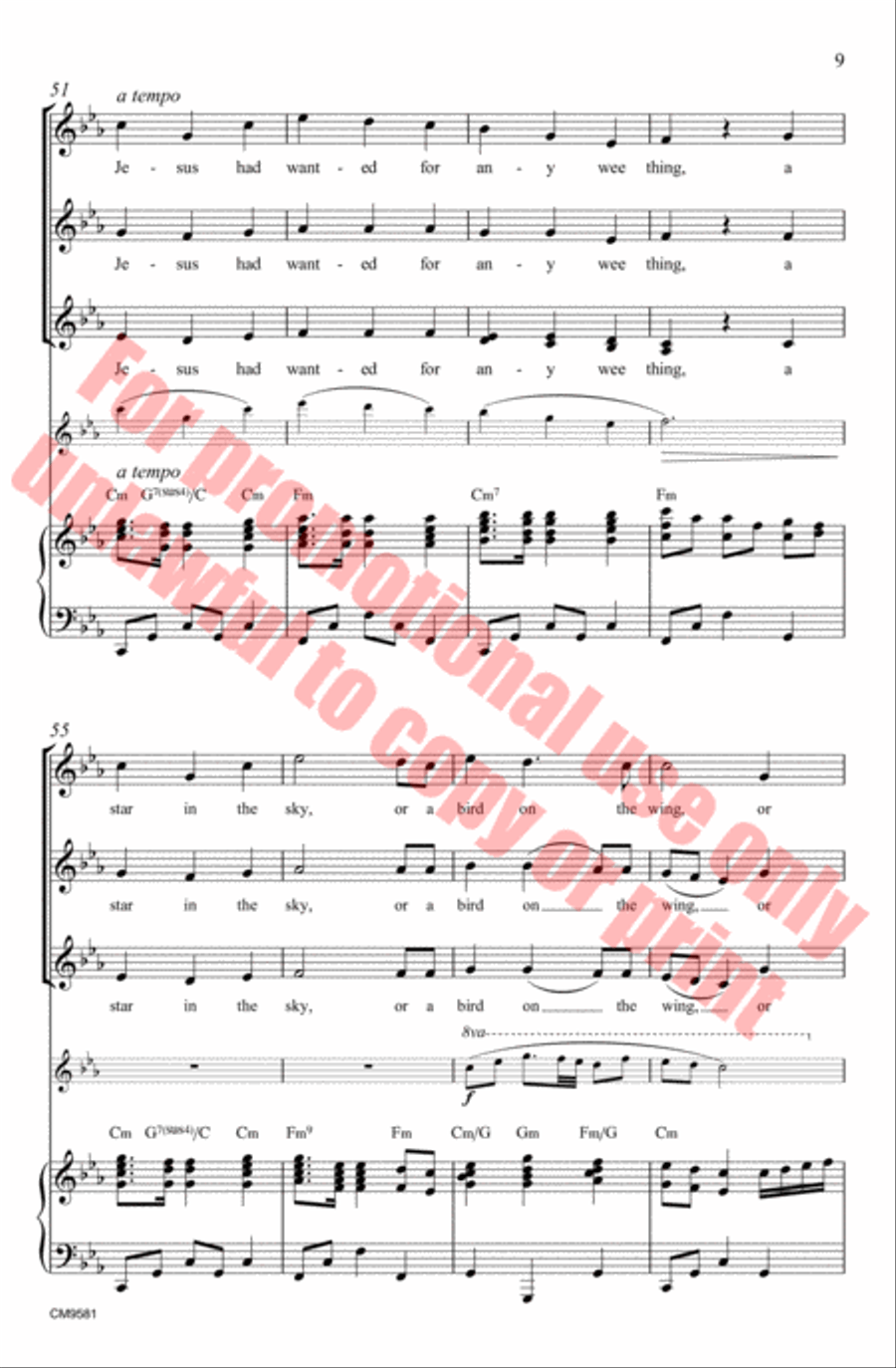I Wonder As I Wander SSAA scores gallery preview page 10