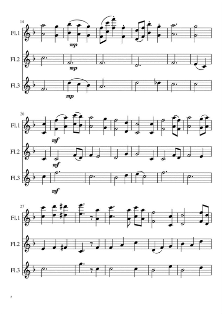 Amazing Grace Woodwind Trio scores gallery preview page 2