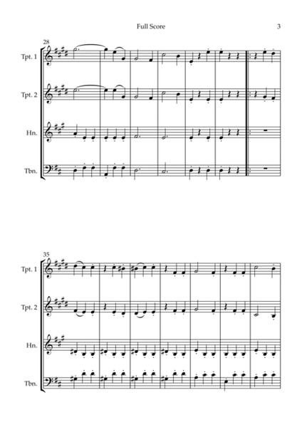 The Blue Danube (Waltz by Johann Strauss) for Brass Quartet image number null