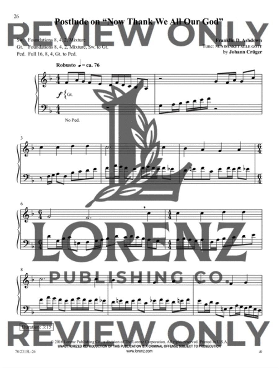 Pick Up and Play for Fall and Winter Organ Solo scores gallery preview page 9