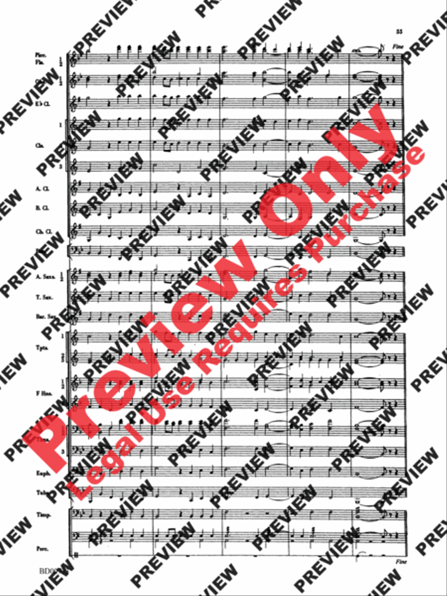 Water Music Suite Concert Band scores gallery preview page 55