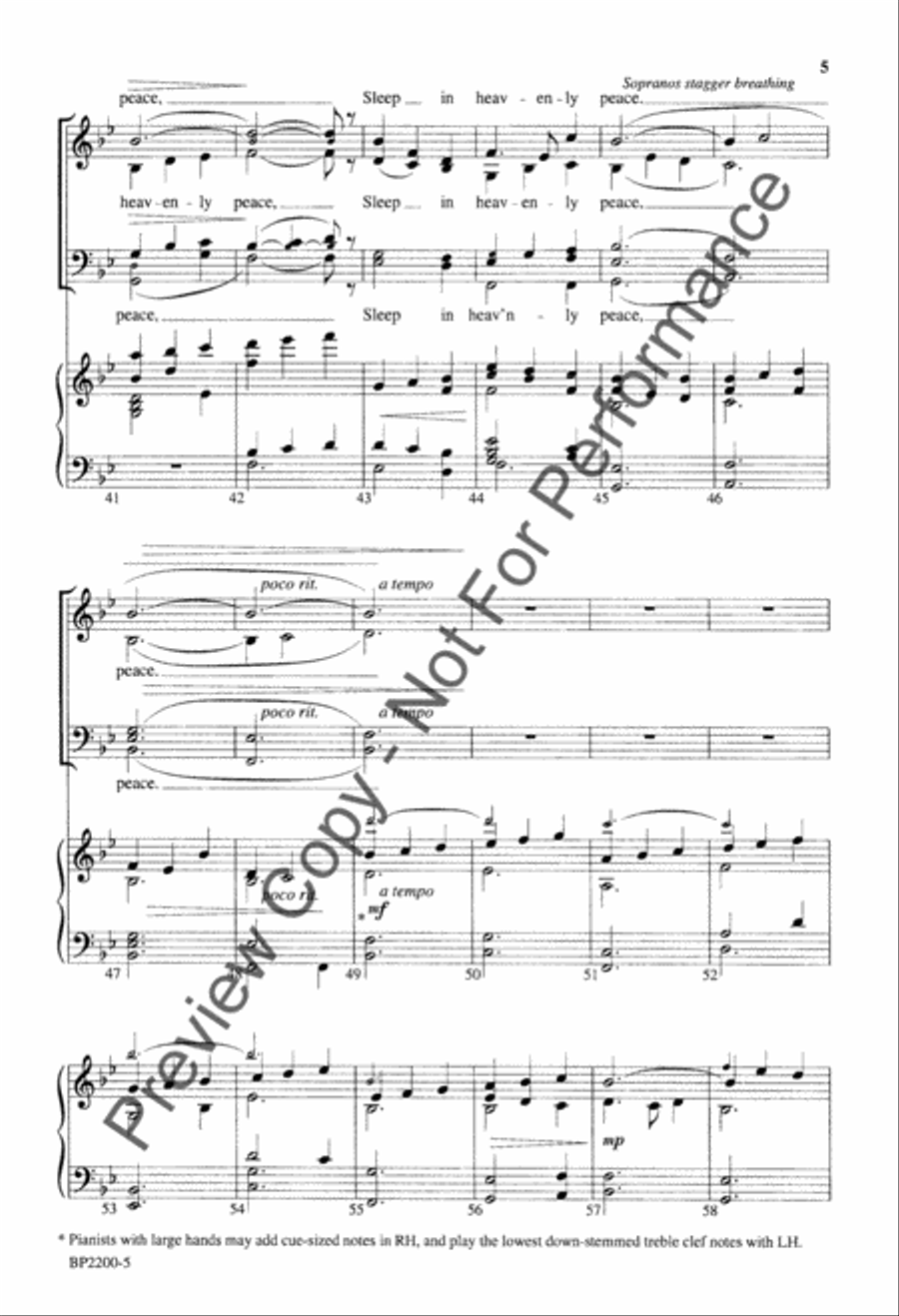 Silent Night - Forrest - SATB 4-Part scores gallery preview page 5