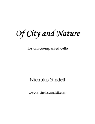 Of City and Nature for unaccompanied cello