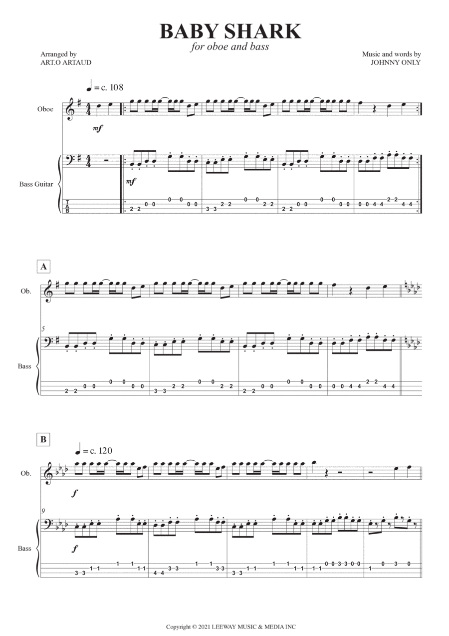 Baby Shark Chamber Music scores gallery preview page 1