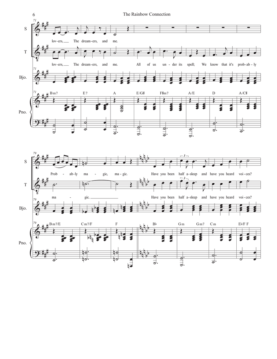 The Rainbow Connection The Rainbow Connection Tenor Voice scores gallery preview page 6