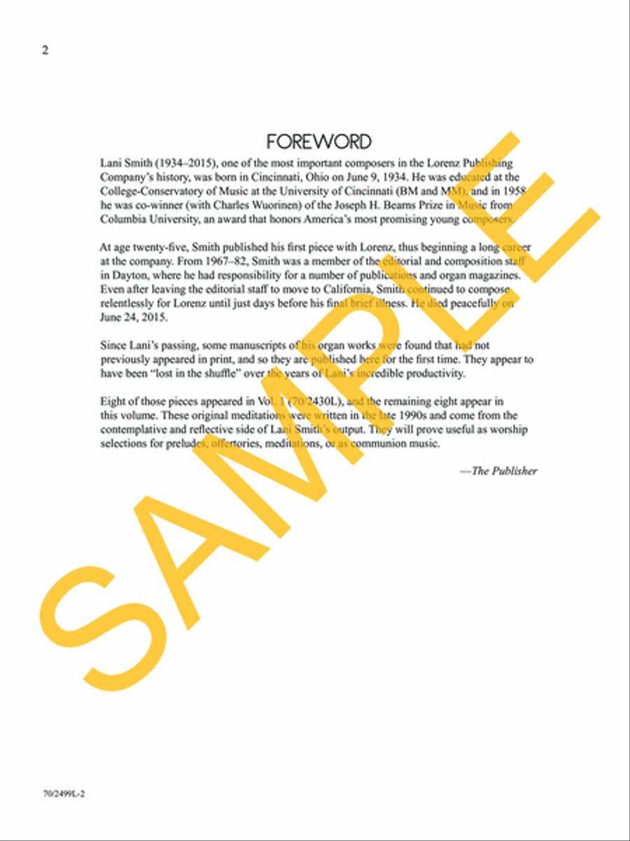 Organ Meditations for Worship, Vol. 2 Organ Solo scores gallery preview page 3
