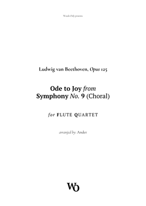 Book cover for Ode to Joy by Beethoven for Flute Quartet