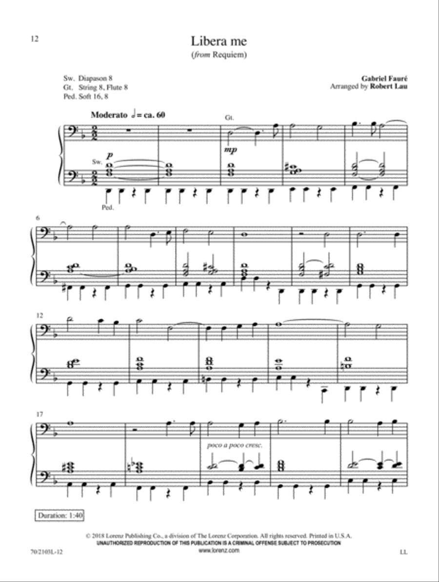 Easy Classics Arranged for Organ Organ Solo scores gallery preview page 6