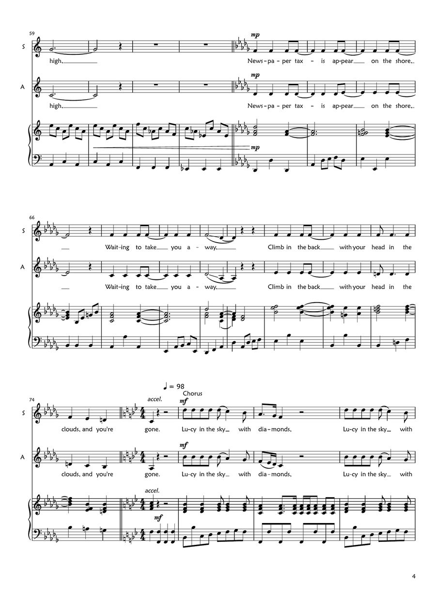 Lucy In The Sky With Diamonds SA scores gallery preview page 4