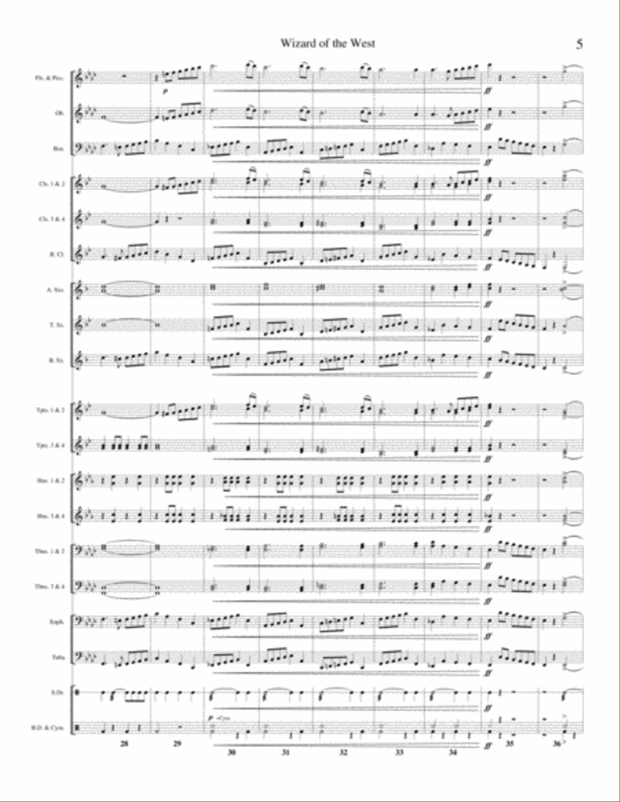 The Wizard of the West Concert Band scores gallery preview page 4