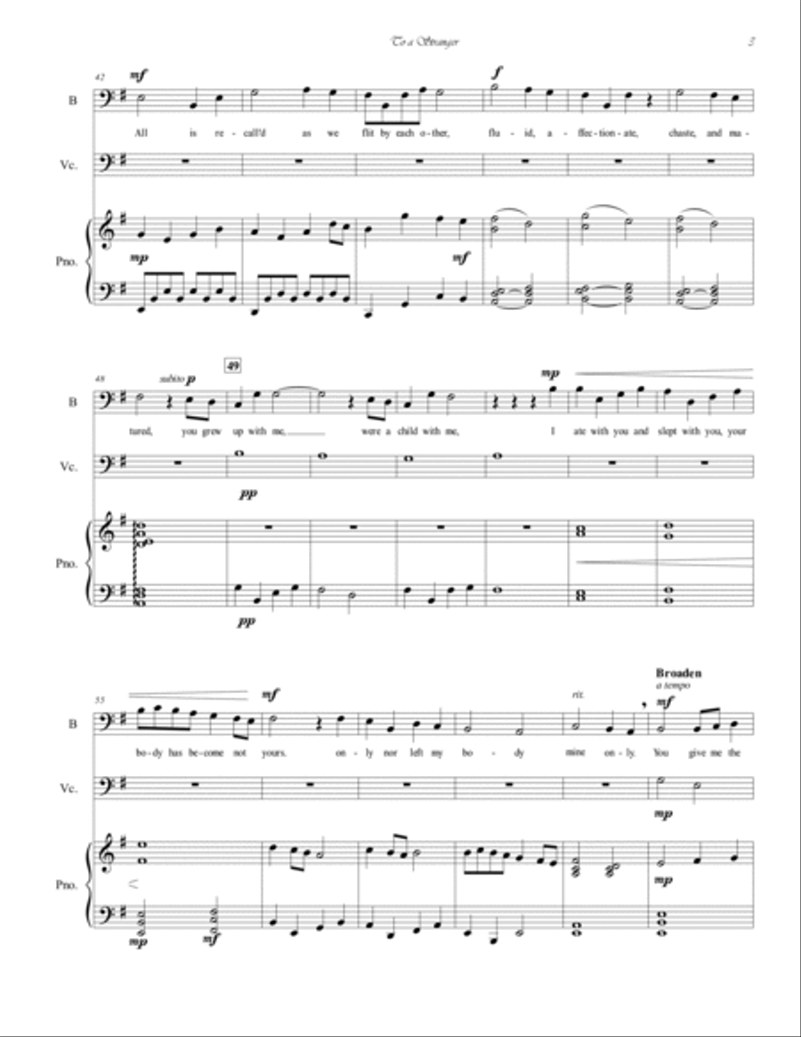 To A Stranger Voice scores gallery preview page 5