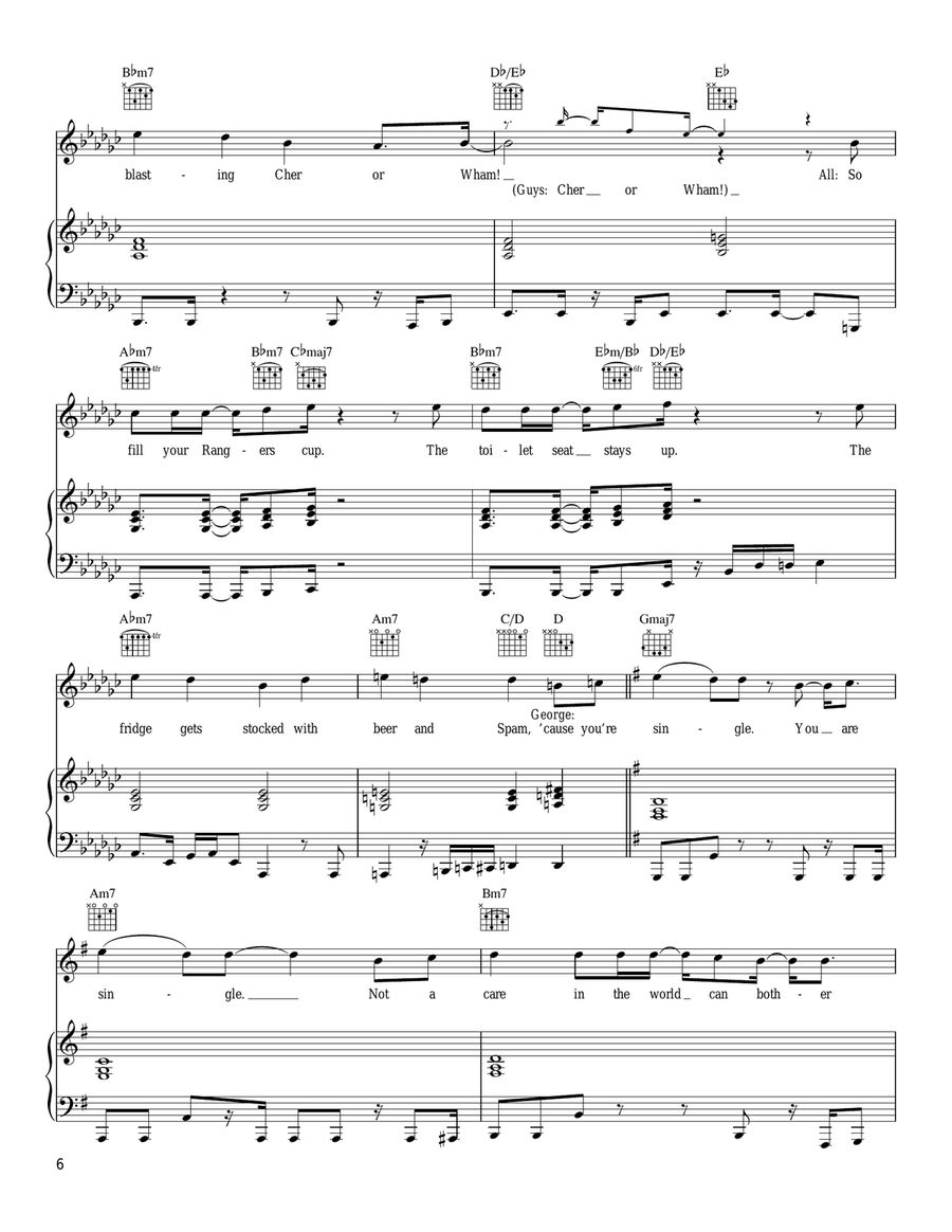 Single Piano, Vocal, Guitar scores gallery preview page 6