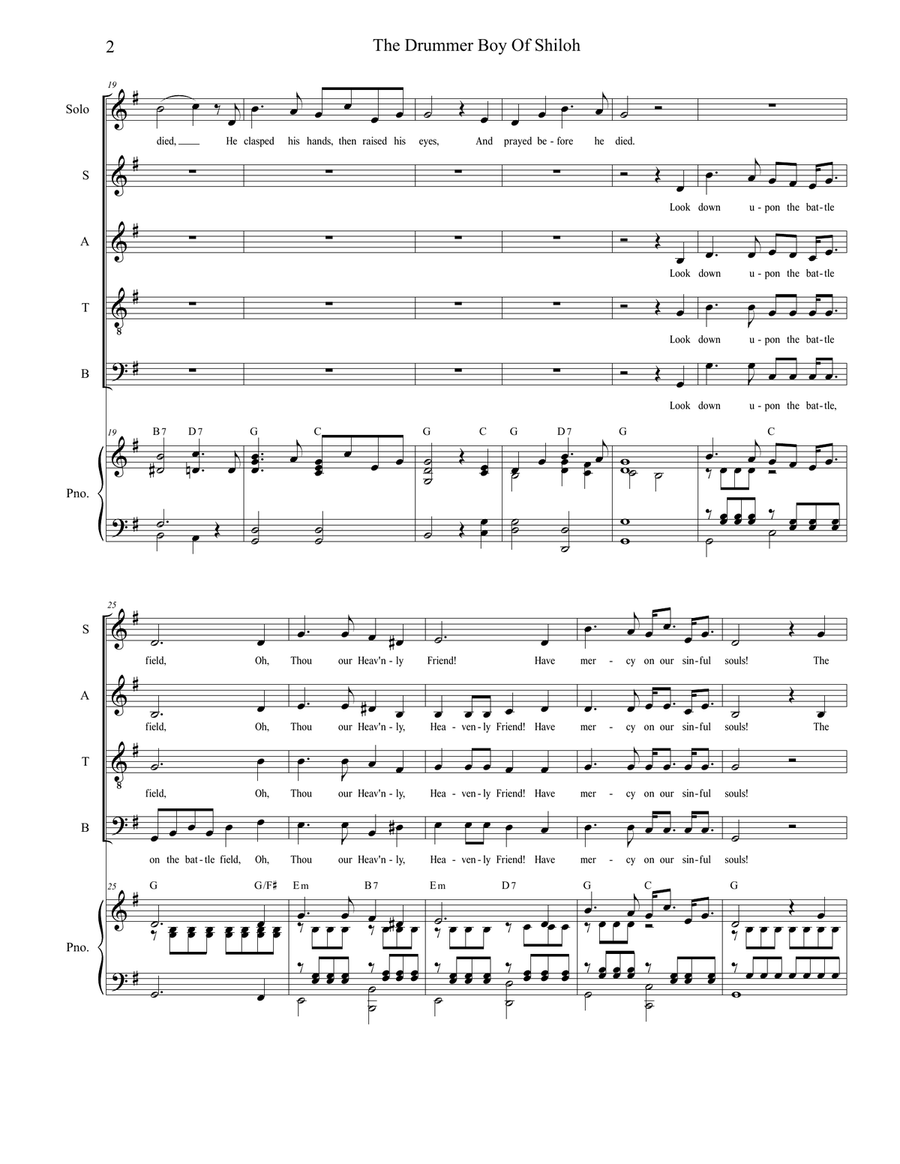 The Drummer Boy Of Shiloh 4-Part scores gallery preview page 3