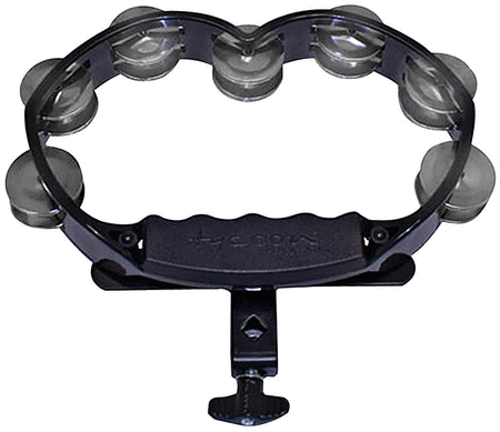 Black Plastic Mountable Tambourine