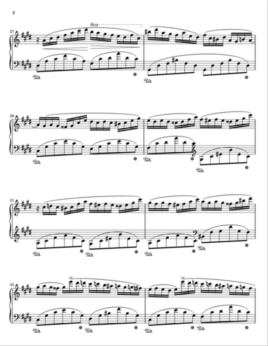 Chopin- Fantaisie Impromptu in C sharp minor Op. 66 Piano Solo scores gallery preview page 4