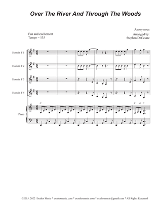 Book cover for Over The River And Through The Woods (French Horn Quartet and Piano)