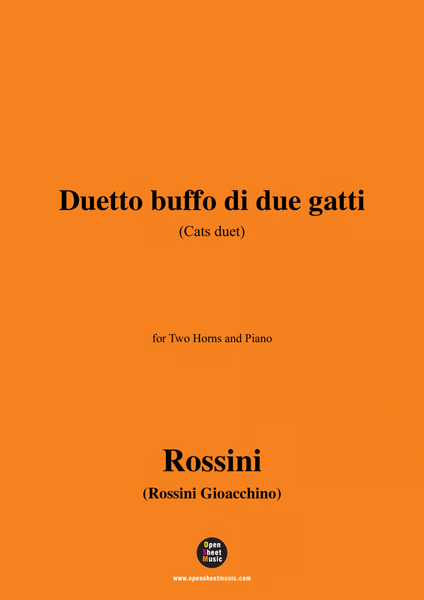 Rossini-Duetto buffo di due gatti(Cats Duet),for Two Horns and Piano image number null