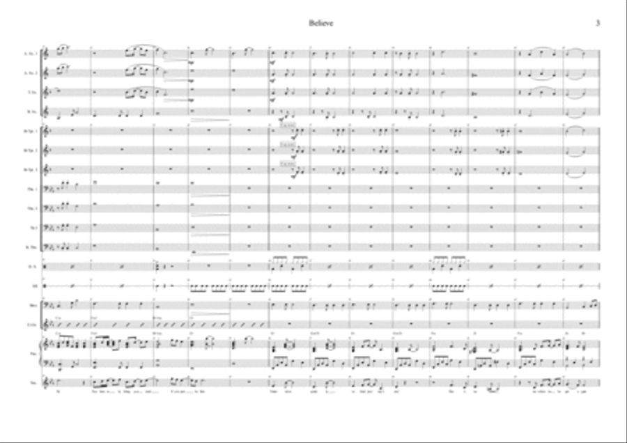 Believe Believe Jazz Ensemble scores gallery preview page 3
