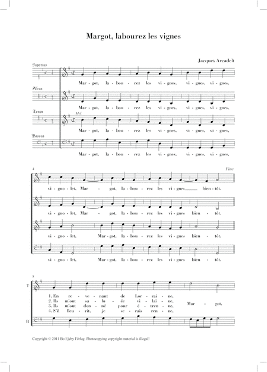 Margot, labourez les vignes 4-Part scores gallery preview page 2