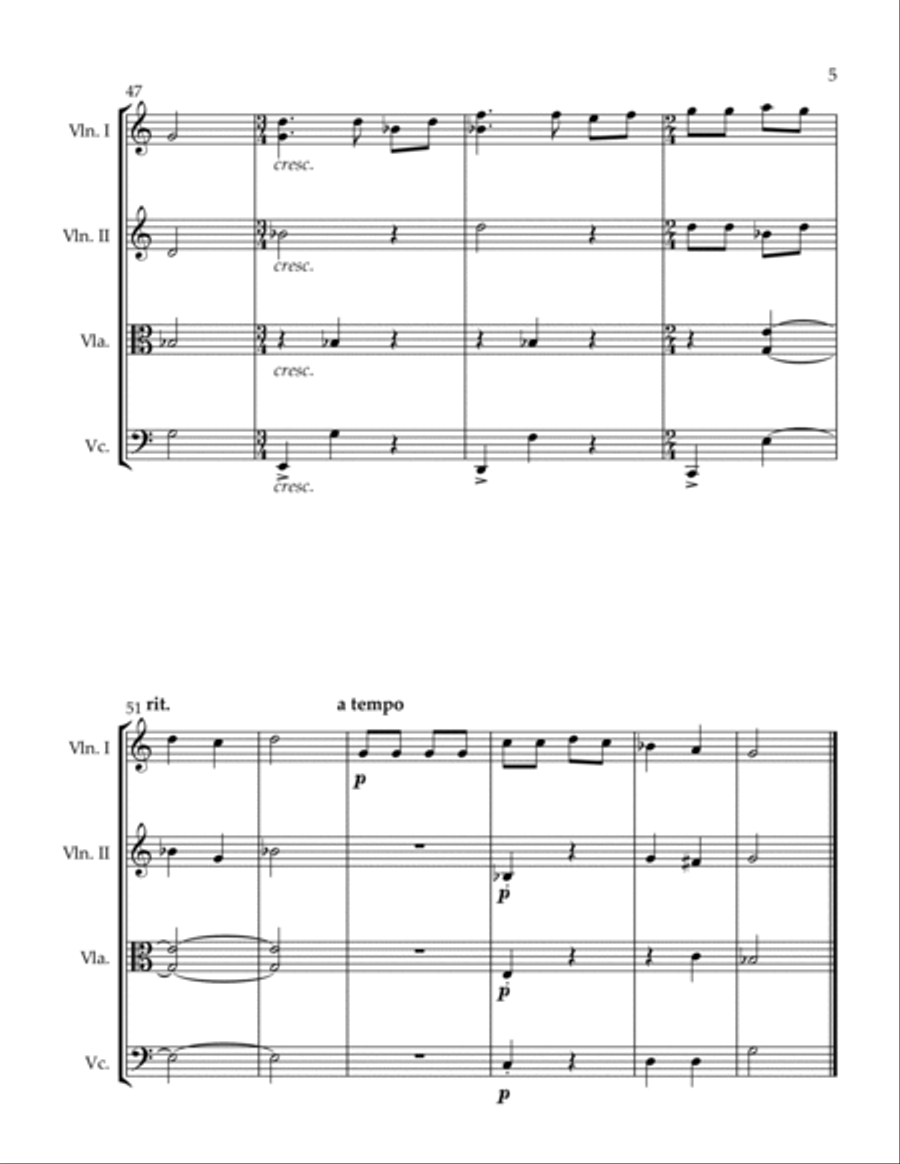 3 Quartets Absent Is My Sweetheart The Lovely Girls of Budapest In a Good Mood String Quartet scores gallery preview page 5