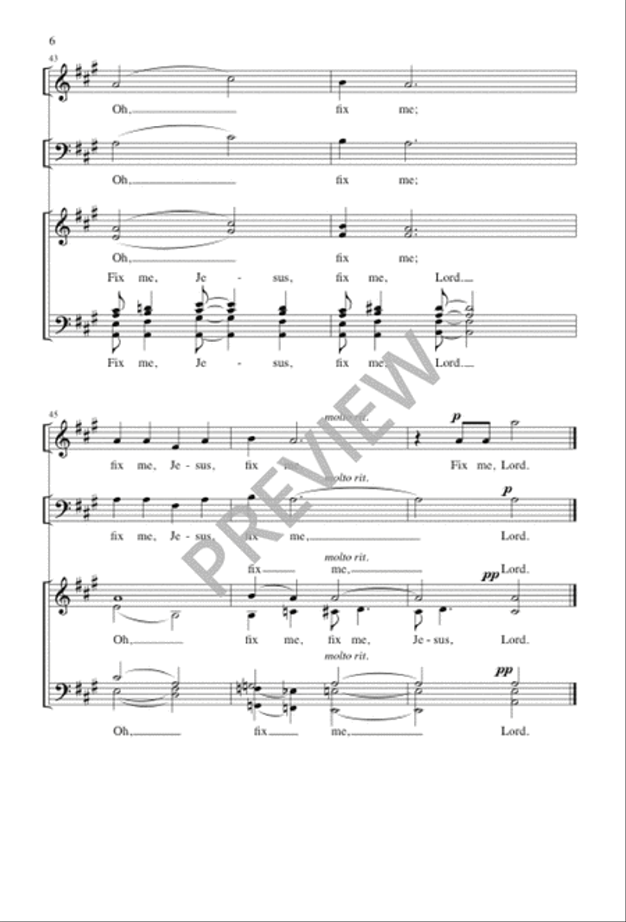 Fix Me, Jesus Choir scores gallery preview page 6