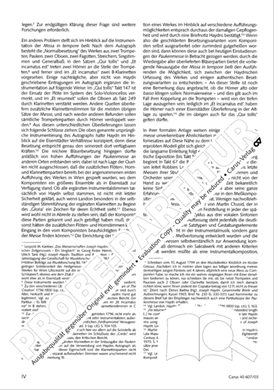 Mass in time of war (Missa in tempore belli) 4-Part scores gallery preview page 5