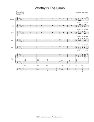 Worthy Is The Lamb (Choral Score)