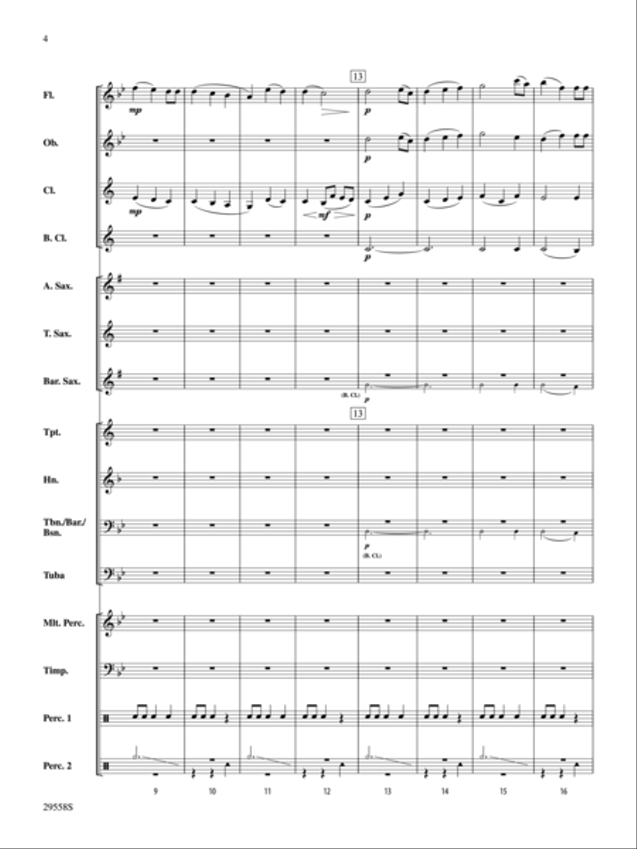 Lux Prima (Come, My Soul, Thou Must Be Awakening) (score only) Concert Band scores gallery preview page 3