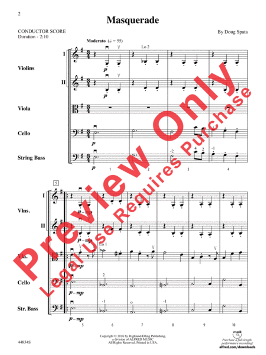 Masquerade String Orchestra scores gallery preview page 11