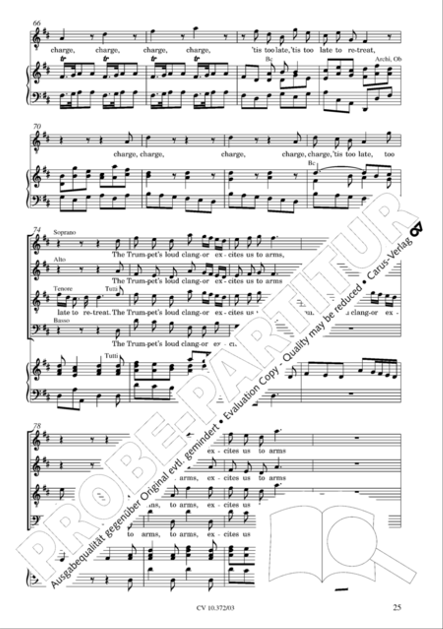 Ode for St. Cecilias Day 4-Part scores gallery preview page 26