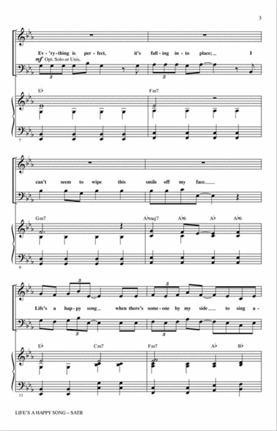 Life's a Happy Song 4-Part scores gallery preview page 3