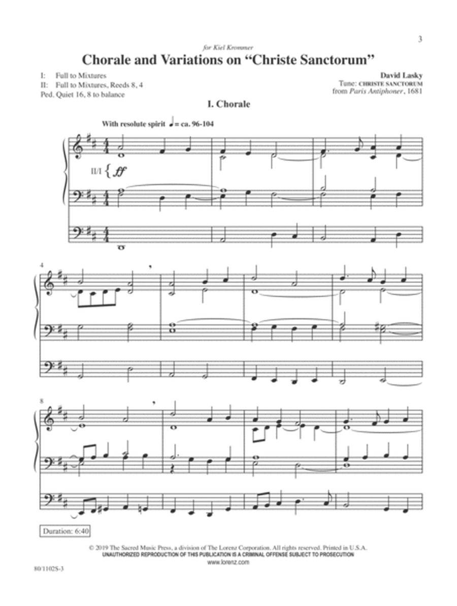 Chorale and Variations on "Christe Sanctorum"