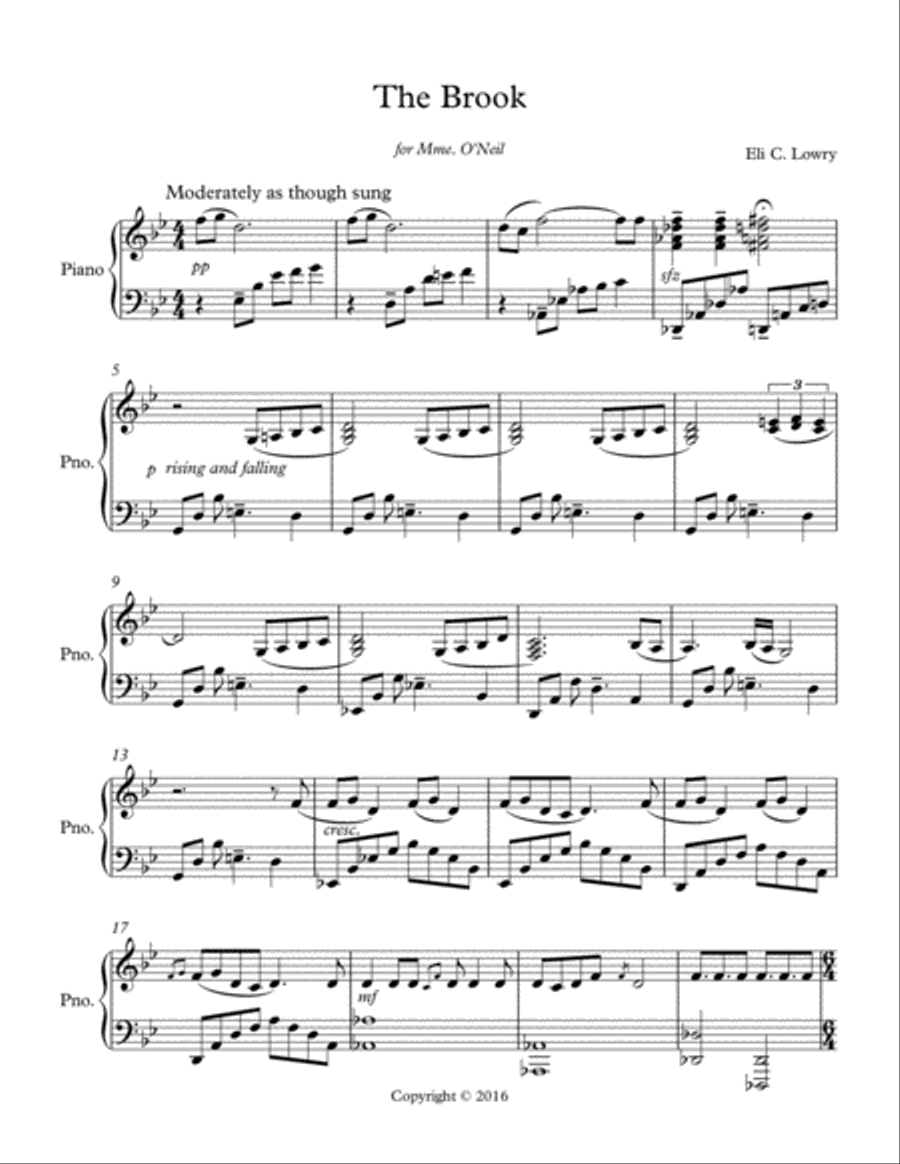 The Brook Piano Solo scores gallery preview page 1