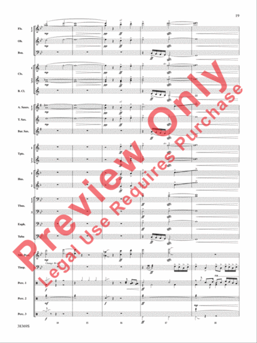 Man of La Mancha Concert Band scores gallery preview page 20