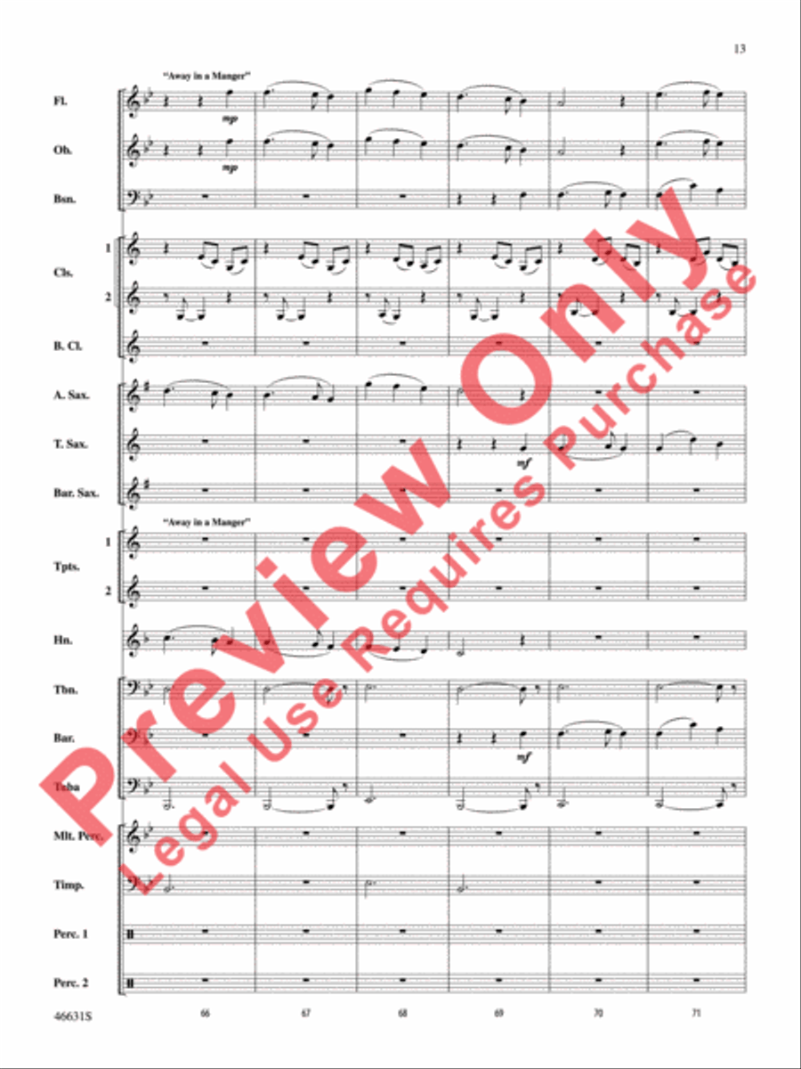 Suite of Carols, Selections from Concert Band scores gallery preview page 14