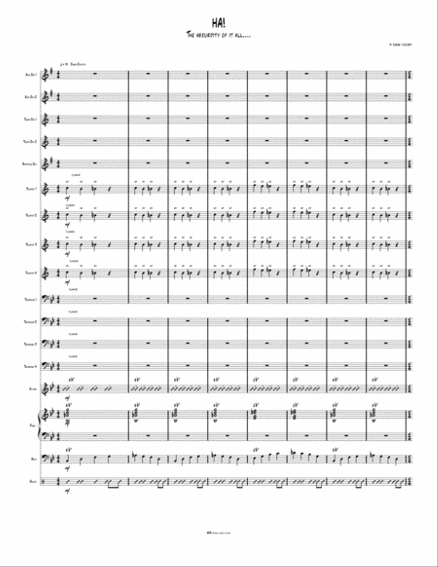 Ha! (The absurdity of it all...) Jazz Ensemble scores gallery preview page 2