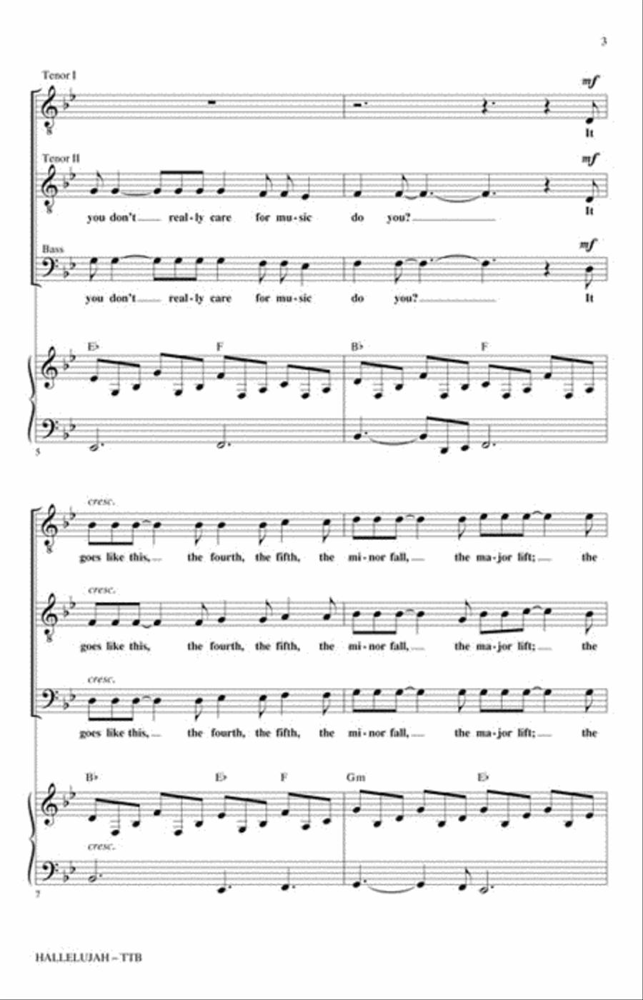 Hallelujah TTB scores gallery preview page 3