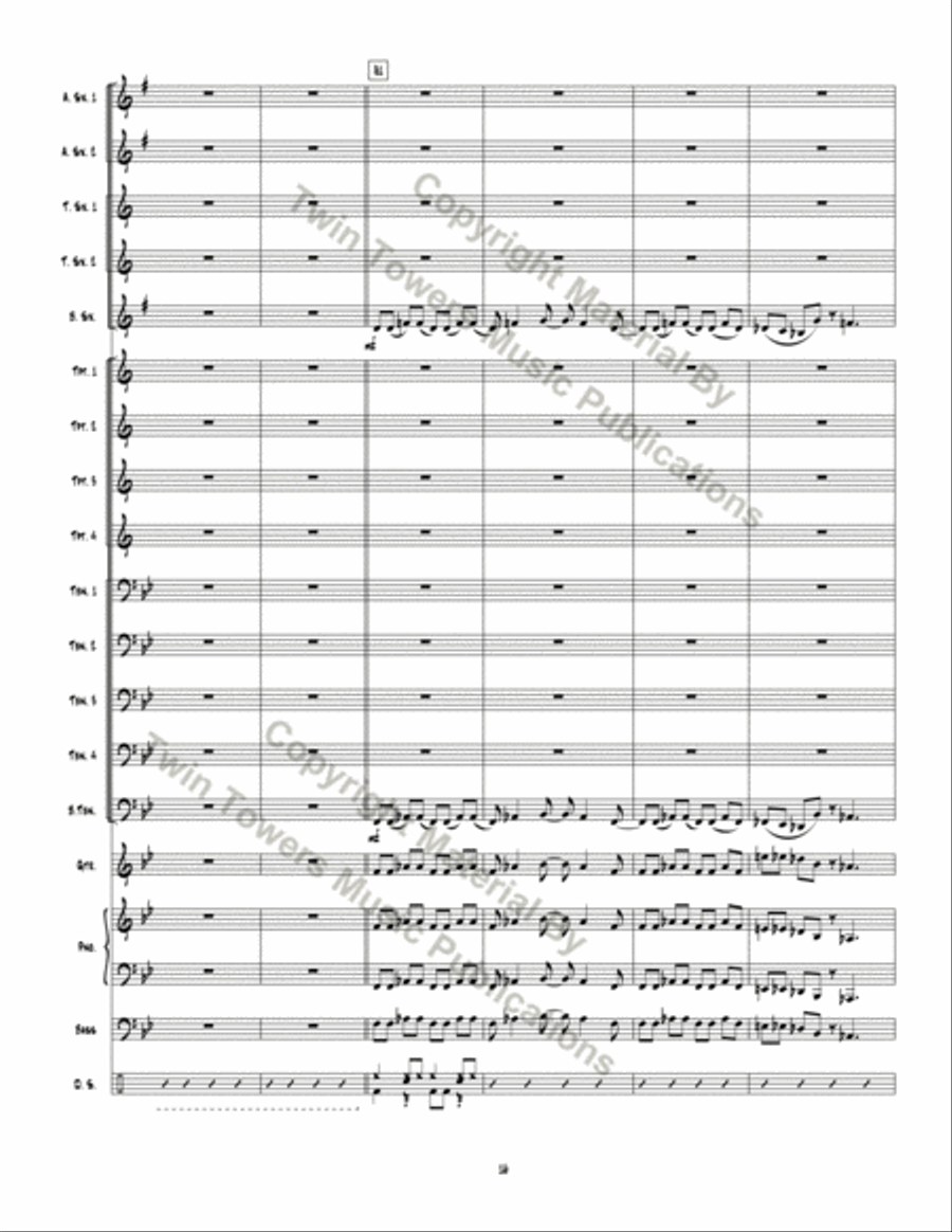 Possum Valley Shuffle Jazz Ensemble scores gallery preview page 16