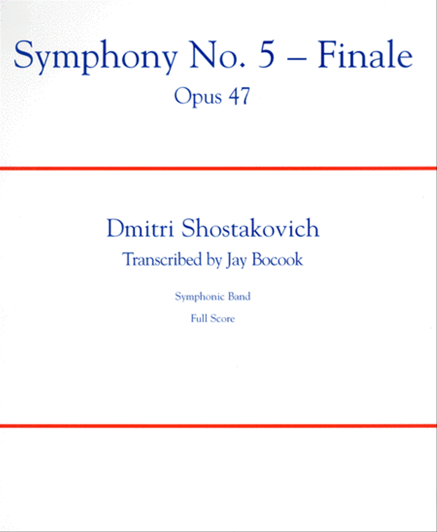 Symphony No. 5 – Finale Concert Band scores gallery preview page 1