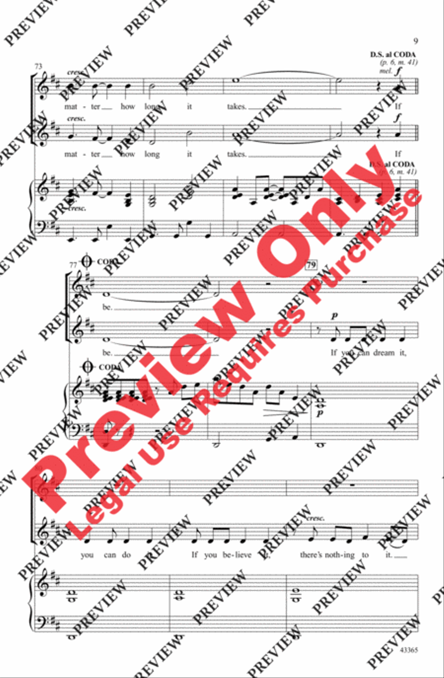 Dream - SoundTrax CD (CD only) Choir scores gallery preview page 9